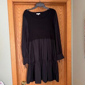 Another Love TOULOUSE DRESS BLACK MIX MEDIA Size Large